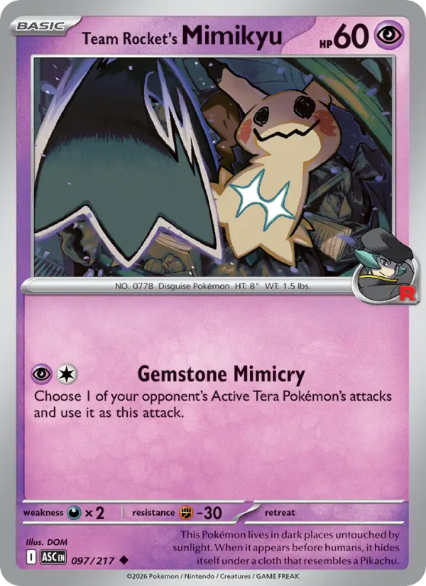 Team Rocket's Mimikyu #097