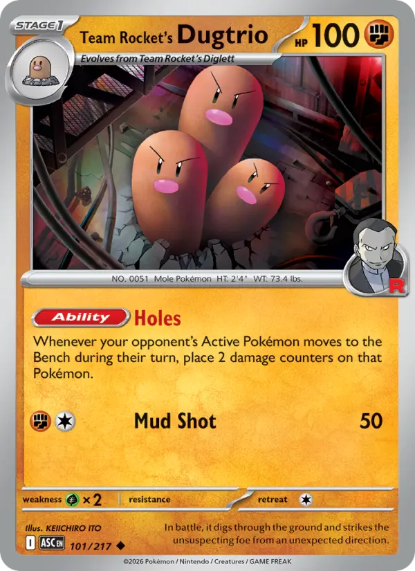 Team Rocket's Dugtrio #101
