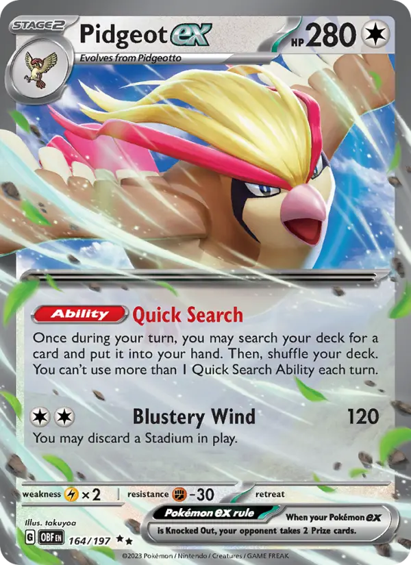 Pidgeot ex #164