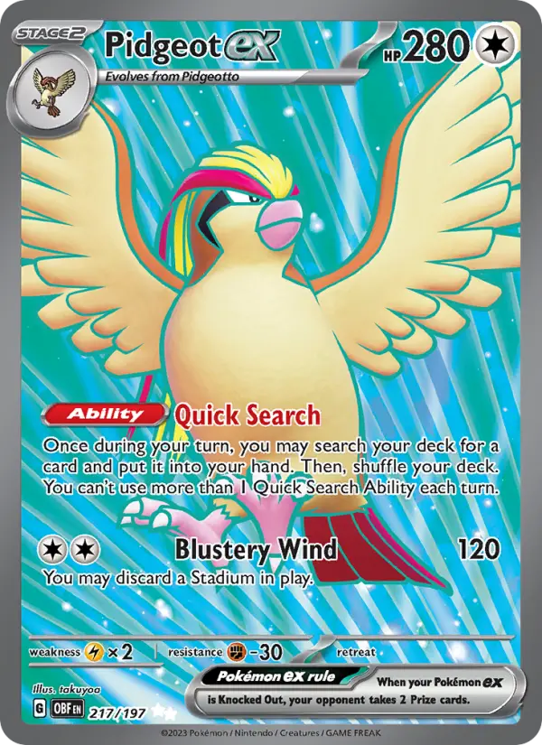 Pidgeot ex #217