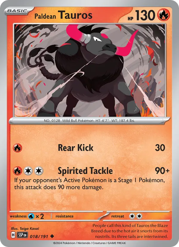 Paldean Tauros #018
