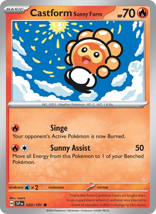 Castform Sunny Form #020
