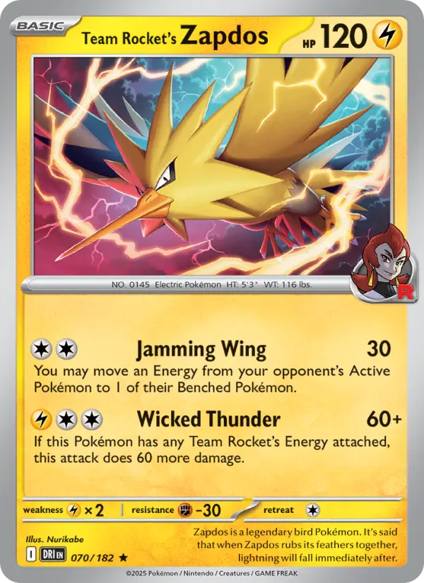 Team Rocket's Zapdos #070