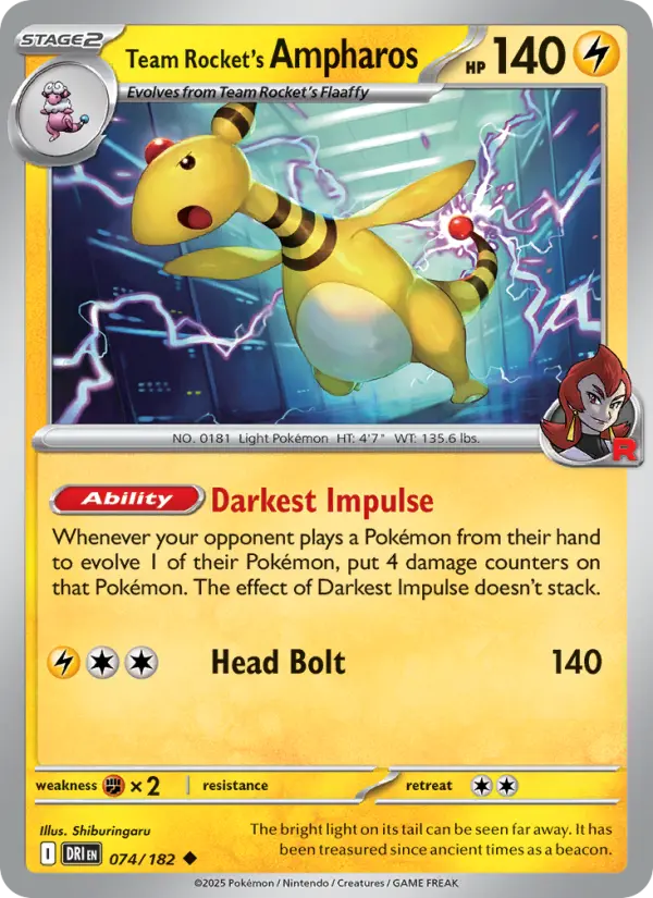 Team Rocket's Ampharos #074