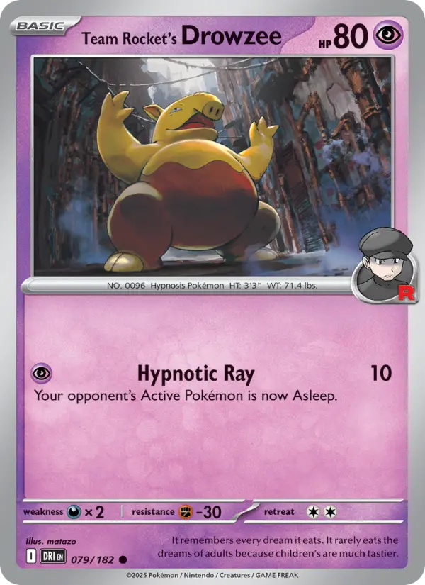 Team Rocket's Drowzee #079