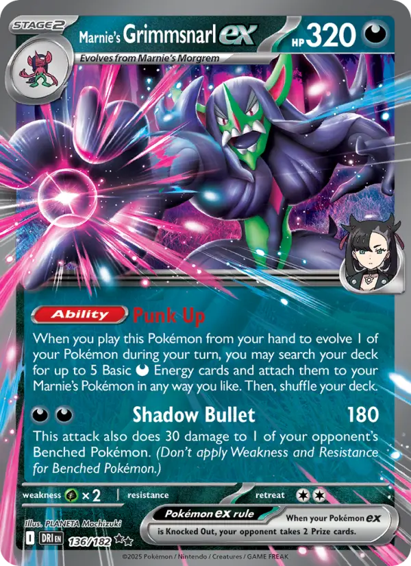 Marnie's Grimmsnarl ex #136