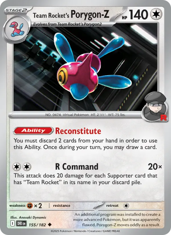 Team Rocket's Porygon-Z #155